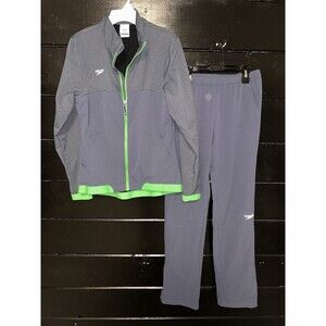 SPEEDO MENS TECH WARM UP JACKET AND PANTS SM TOP — XS BOTTOM